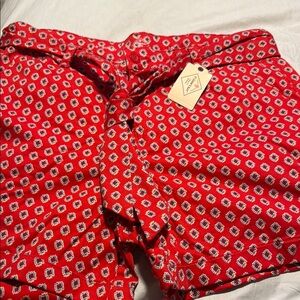St. John's Bay Red Geometric Women's Shorts